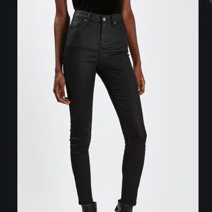MOTO Black Coated Jamie Jeans